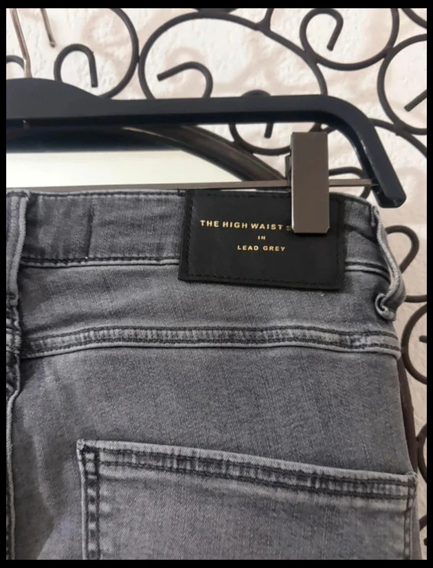 Jean Zara Taille Haute Skinny - Taille 36 (S) - Antraciet Grijs – photo 7